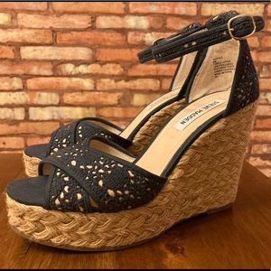 Steve Madden rattan wedges